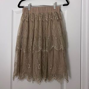 lace gold skirt
